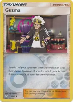 Guzma 115/147 Reverse Holo | Burning Shadows | Pokemon Card - Image 1