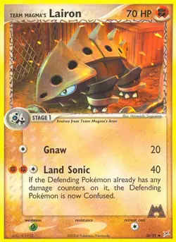 Team Magma's Lairon 36/95 Uncommon | Team Magma vs Team Aqua | Pokemon Card - Image 1