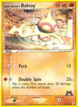 Team Magma's Baltoy 60/95 Common | Team Magma vs Team Aqua | Pokemon Card - Image 1