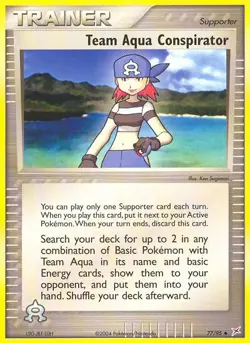 Team Aqua Conspirator 77/95 Uncommon | Team Magma vs Team Aqua | Pokemon Card - Image 1