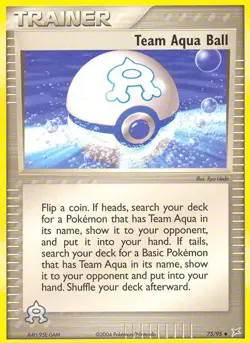 Team Aqua Ball 75/95 Uncommon | Team Magma vs Team Aqua | Pokemon Card - Image 1