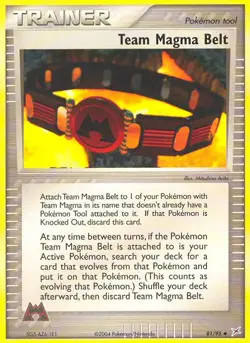 Team Magma Belt 81/95 Uncommon | Team Magma vs Team Aqua | Pokemon Card - Image 1