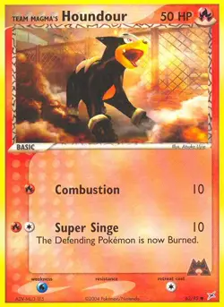 Team Magma's Houndour 62/95 Common | Team Magma vs Team Aqua | Pokemon Card - Image 1