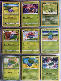 Pokemon Card Species Set Lot - 9x Unique Cards / Oddish Family - Image 1