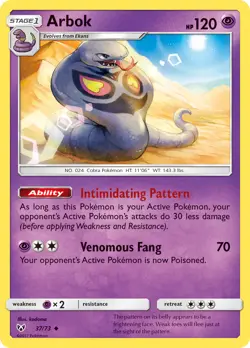 Arbok 37/73 Uncommon | Shining Legends | Pokemon Card - Image 1