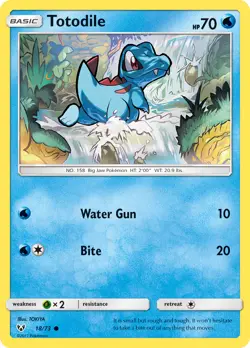 Totodile 18/73 Common | Shining Legends | Pokemon Card - Image 1