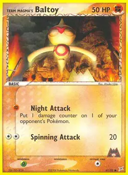 Team Magma's Baltoy 61/95 Common | Team Magma vs Team Aqua | Pokemon Card - Image 1
