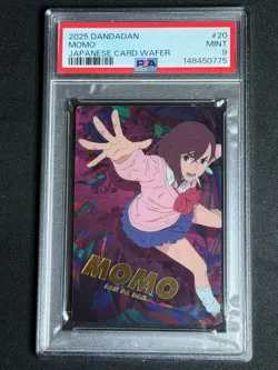 2025 Japanese Card Wafer Dandadan Momo #20 PSA 9 MINT WAIFU LOW POP RARE ANIME - Image 1