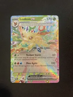 Pokemon TCG Leafeon EX Prismatic Evolution Double Rare 006/131 NM Card - Image 1