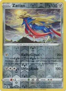 Zacian 94/159 Reverse Holo | Crown Zenith | Pokemon Card - Image 1