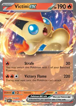 Victini ex 33/197 Double Rare | Obsidian Flames | Pokemon Card - Image 1