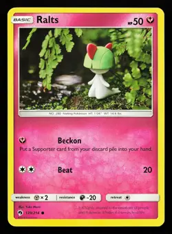 Ralts 139/214 Common Lost Thunder Pokemon Card - Image 1