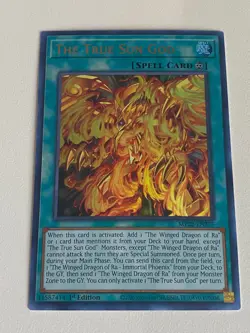 Yugioh - The True Sun God x 3 - 1st Edition Ultra Rare NM - Free Holo - A - Image 4