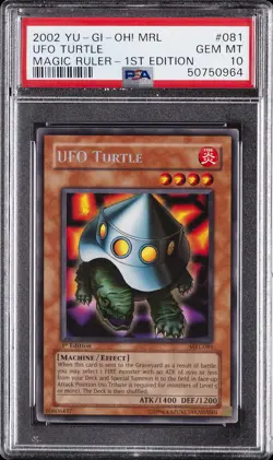 2002 YU-GI-OH! MRL-MAGIC RULER 1ST EDITION #081 UFO TURTLE PSA 10 - Image 1