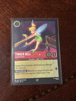 Tinker Bell Insistent Fairy 136/204 Foil Lorcana NM - Image 2