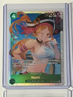 Nami OP14-031 Azure Sea’s Seven 4 Foil Card Play Set Lot One Piece - Image 2