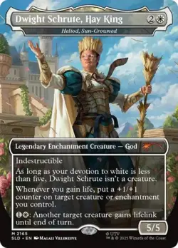 Dwight Schrute, Hay King - Heliod, Sun-Crowned -Foil Near Mint MTG Secret Lair - Image 1