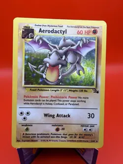 1999 Aerodactyl Pokemon Card Holo Fossil Set 1/62 WOTC - Image 1