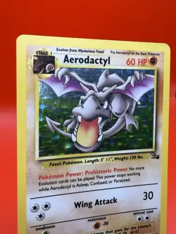 1999 Aerodactyl Pokemon Card Holo Fossil Set 1/62 WOTC - Image 2