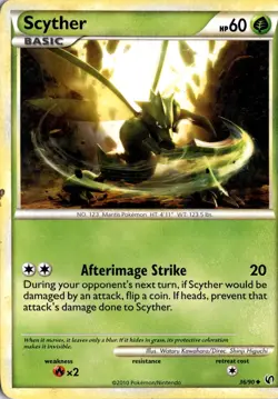 Scyther (36) 36/90 Undaunted Pokemon Card TCG - Image 1