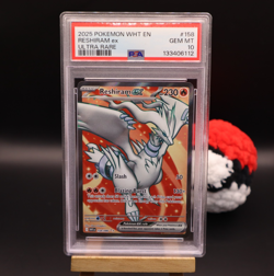 PSA 10 Reshiram EX 158/086 White Flare UR Holo Pokemon Card - Gem Mint - Image 1