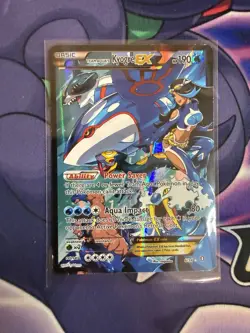 Pokemon Team Aqua's Kyogre EX Full Art Rare Holo 6/34 Double Crisis HP190 Card - Image 1
