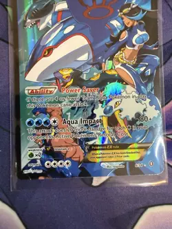 Pokemon Team Aqua's Kyogre EX Full Art Rare Holo 6/34 Double Crisis HP190 Card - Image 3