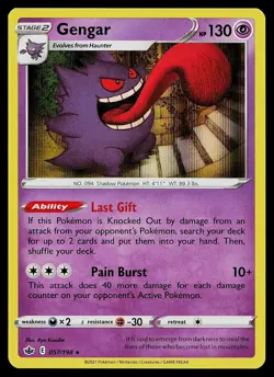 Pokemon Card - Gengar Chilling Reign 057/198 Holo Rare - Image 1