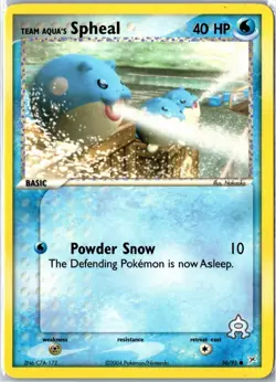 Pokemon Card - Team Aqua's Spheal 56/95 Team Magma vs Team Aqua Common MP - Image 1