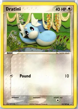 Pokemon Card - Dratini 52/109 Team Rocket Returns Common Moderately Played - Image 1