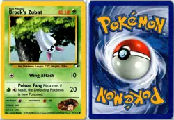 Pokemon Card - Brock's Zubat 74/132 Gym Heroes Common Unlimited Heavily Played - Image 3