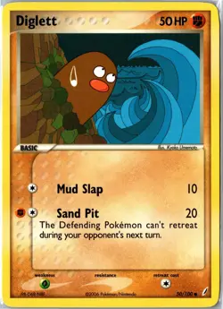 Pokemon Card - Diglett 50/100 Crystal Guardians Common Lightly Played - Image 1