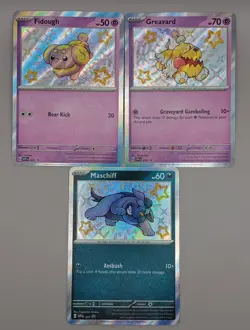 Pokemon Scarlet & Violet SVP (Baby Shiny) Fidough 069 Greavard 070 Maschiff 071 - Image 1