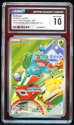 2026 Bulbasaur #037 Promos CGC 10 Pokemon Card - Image 1