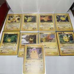 VINTAGE LOT Of 9 Pokemon Cards PIKACHU RAICHU PICHU NM/LP (read description) - Image 1