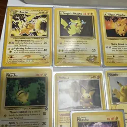 VINTAGE LOT Of 9 Pokemon Cards PIKACHU RAICHU PICHU NM/LP (read description) - Image 3