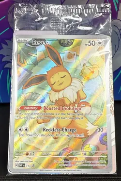 Pokemon TCG Eevee - 173 SVP Prismatic Evolutions ETB Promo Card Pack Sealed - Image 1