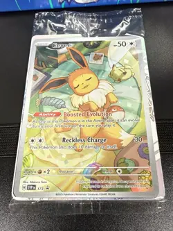 Pokemon TCG Eevee - 173 SVP Prismatic Evolutions ETB Promo Card Pack Sealed - Image 2