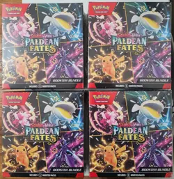 LOT OF (4) Pokemon TCG Scarlet & Violet Paldean Fates Booster Bundle Bundles Box - Image 1