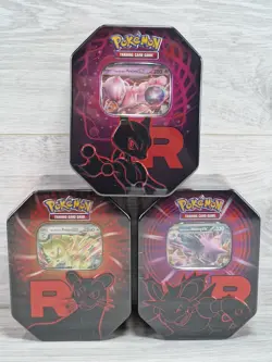 Pokemon TCG: Destined Rivals | Team Rocket Tin | Set of 3 | New & Sealed ✅ - Image 1