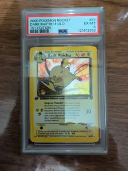2000 Pokemon Rocket Dark Raichu-Holo 1st Edition PSA Graded 6 (please read) - Image 1