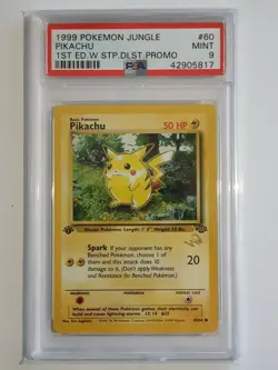 1999 Pokemon Jungle Pikachu 1st Edition With Duelist Stamp Promo 60/64 - PSA 9 - Image 1