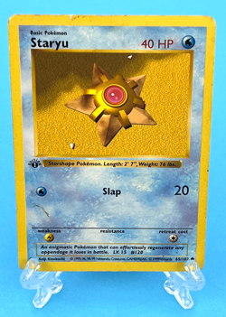Pokemon TCG 1st Edition Base Set Shadowless Staryu 65/102 Slap Attack - HP - Image 1