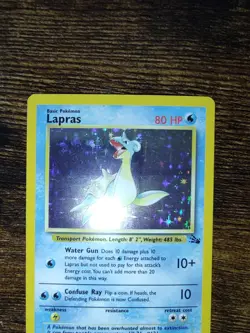 Pokemon Fossil Holo Rare Lapras 10/62 LP+ - Image 2