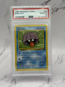 Pokemon 1999 Fossil Shellder 54/62 PSA 10 Common Unlimited Regular Wizards - Image 1