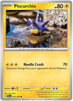 Pincurchin 072/193 Paldea Evolved Common Pokemon - Image 1