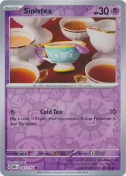SINISTEA 097/197 Reverse Holo Obsidian Flames Pokemon TCG - Image 1
