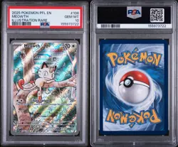 Pokemon Meowth Me02 Phantasmal Flames EN Illustration Rare Holo 106/094 PSA 10 - Image 3