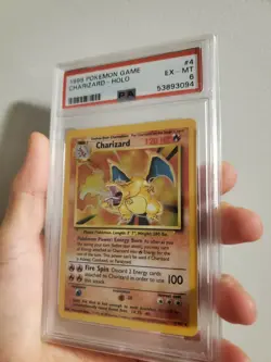 PSA 6 Charizard Base Set Unlimited 1999 Holo Rare WOTC Pokemon - Image 3
