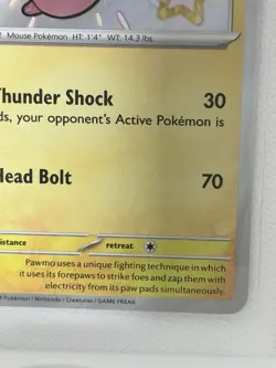 Pokemon Pawmo Rare Holo SV: Paldean Fates 143/091 Stage 1 Thunder Shock 30 Card - Image 5